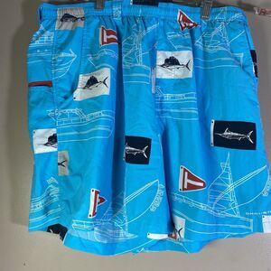 Columbia  PFG  Trunk Shorts Mens Large Super Backcast Water Blue Unlined